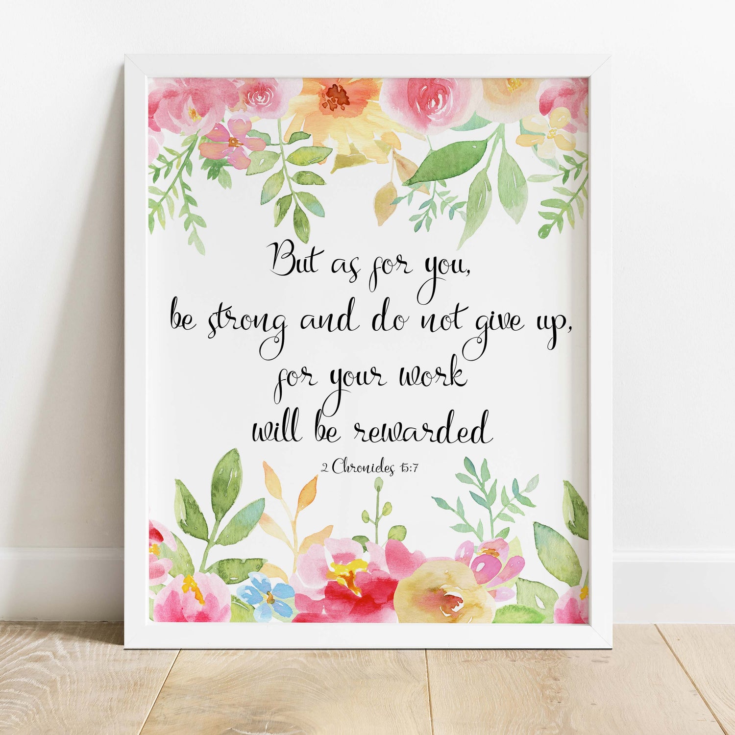 2 Chronicles 5 7 Wall Art, Personalized Quote Print, Personalised Text Print, Personalized Text Print, Personalised Message Print