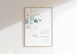 Uplifting scripture quote with botanical design, Cast All Your Anxiety On Him framed print, Contemporary Christian wall art 