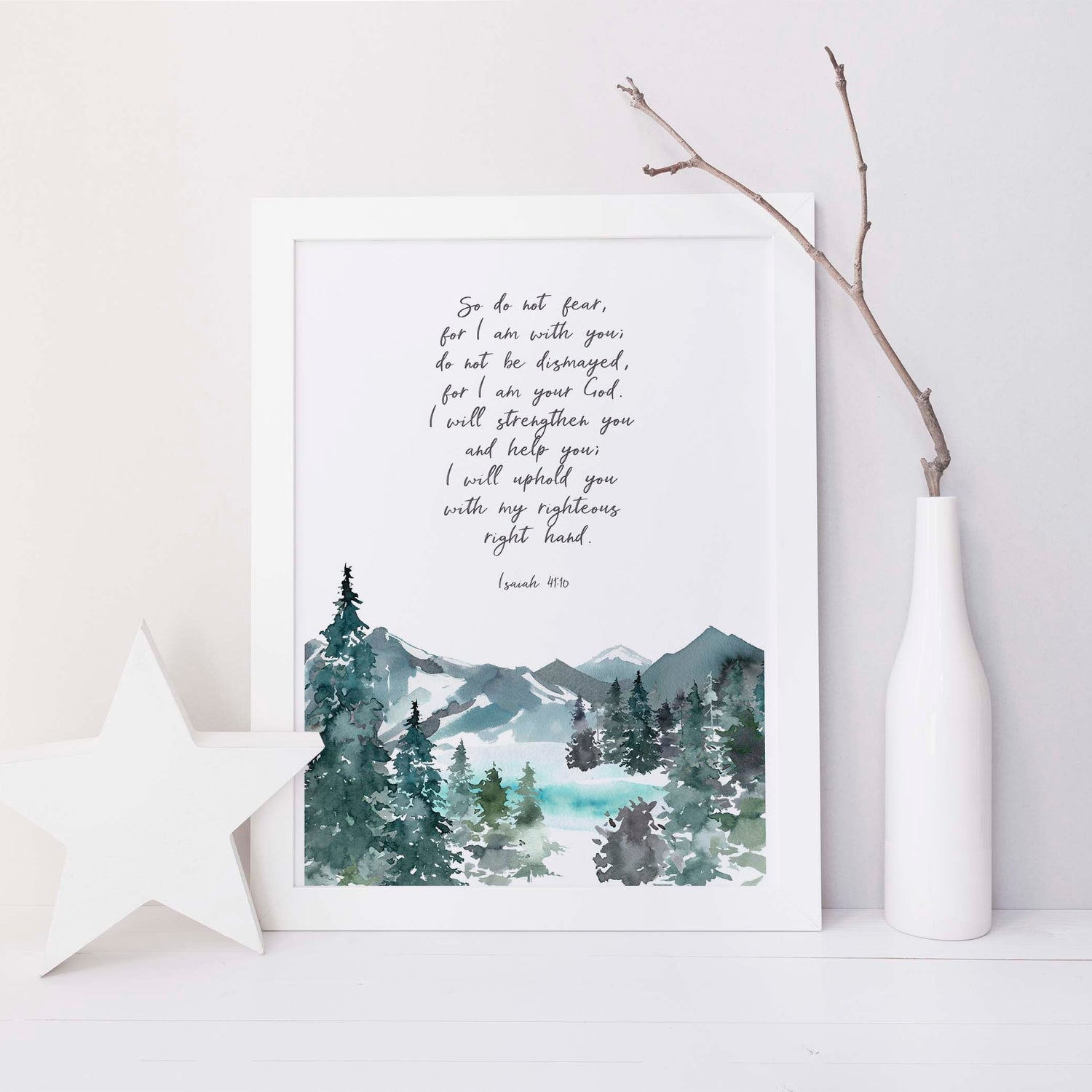 So do not fear wall art, so do not fear bible verse quote, christian posters with bible verses, bible quotes, bible art