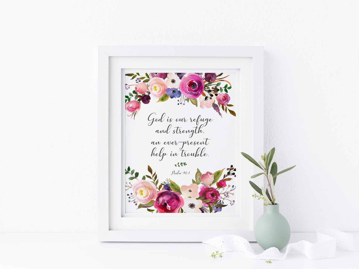 Christian Gifts for Women, Christian Gifts for Her, Christian Gifts for Christmas, Psalm 46 1 art