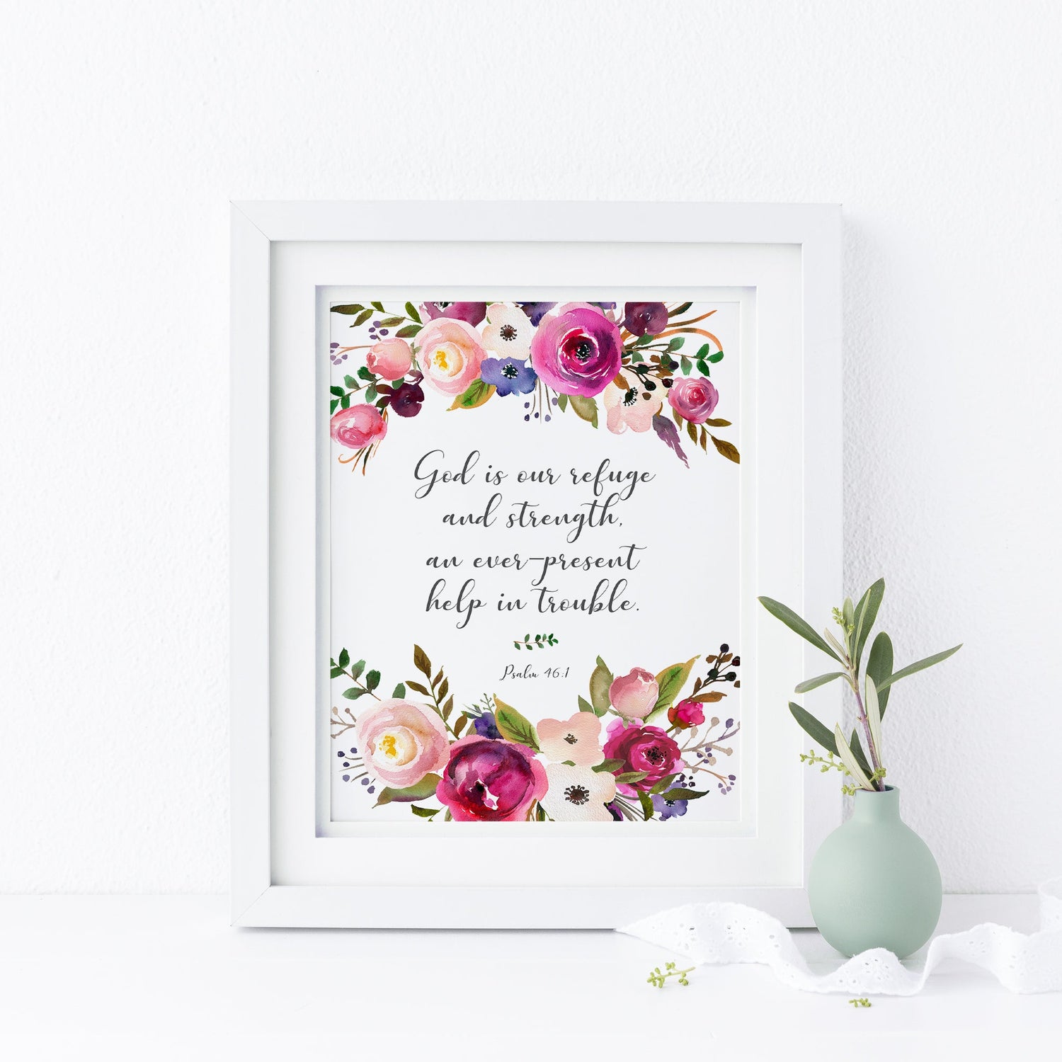 Christian Gifts for Women, Christian Gifts for Her, Christian Gifts for Christmas, Psalm 46 1 art