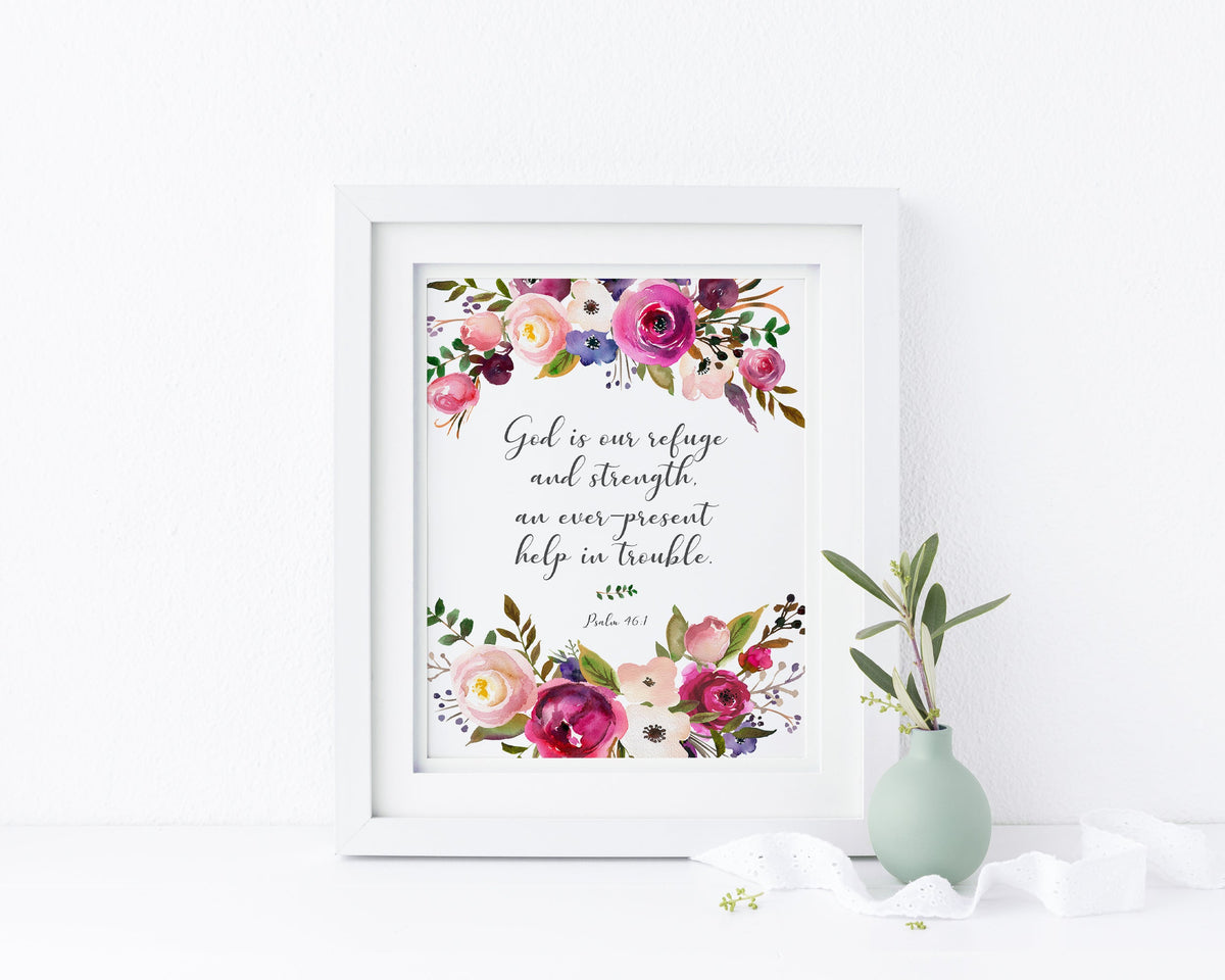 Christian Gifts for Women, Christian Gifts for Her, Christian Gifts for Christmas, Psalm 46 1 art