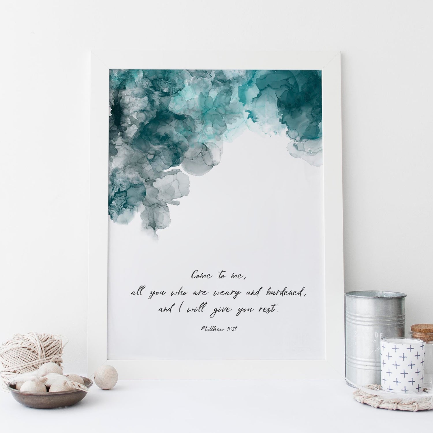 come to me all you who are weary print, Come to Me All Who Are Weary Scripture Wall Art Abstract Christian Art 