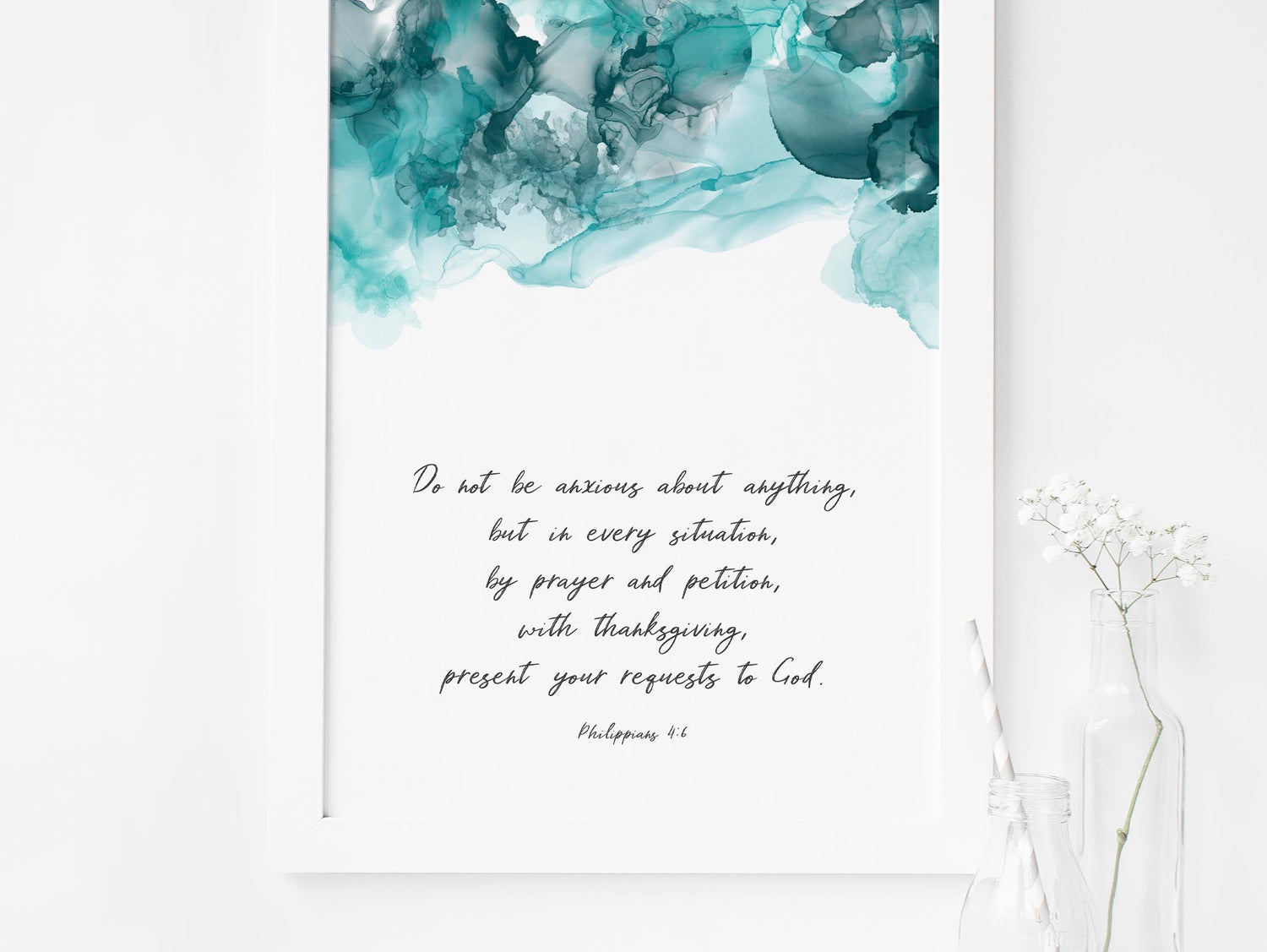 Philippians 4 6 Wall Art Decor, Do Not Be Anxious About Anything Art, philippians 4 6 wall art decor ideas, bedroom art