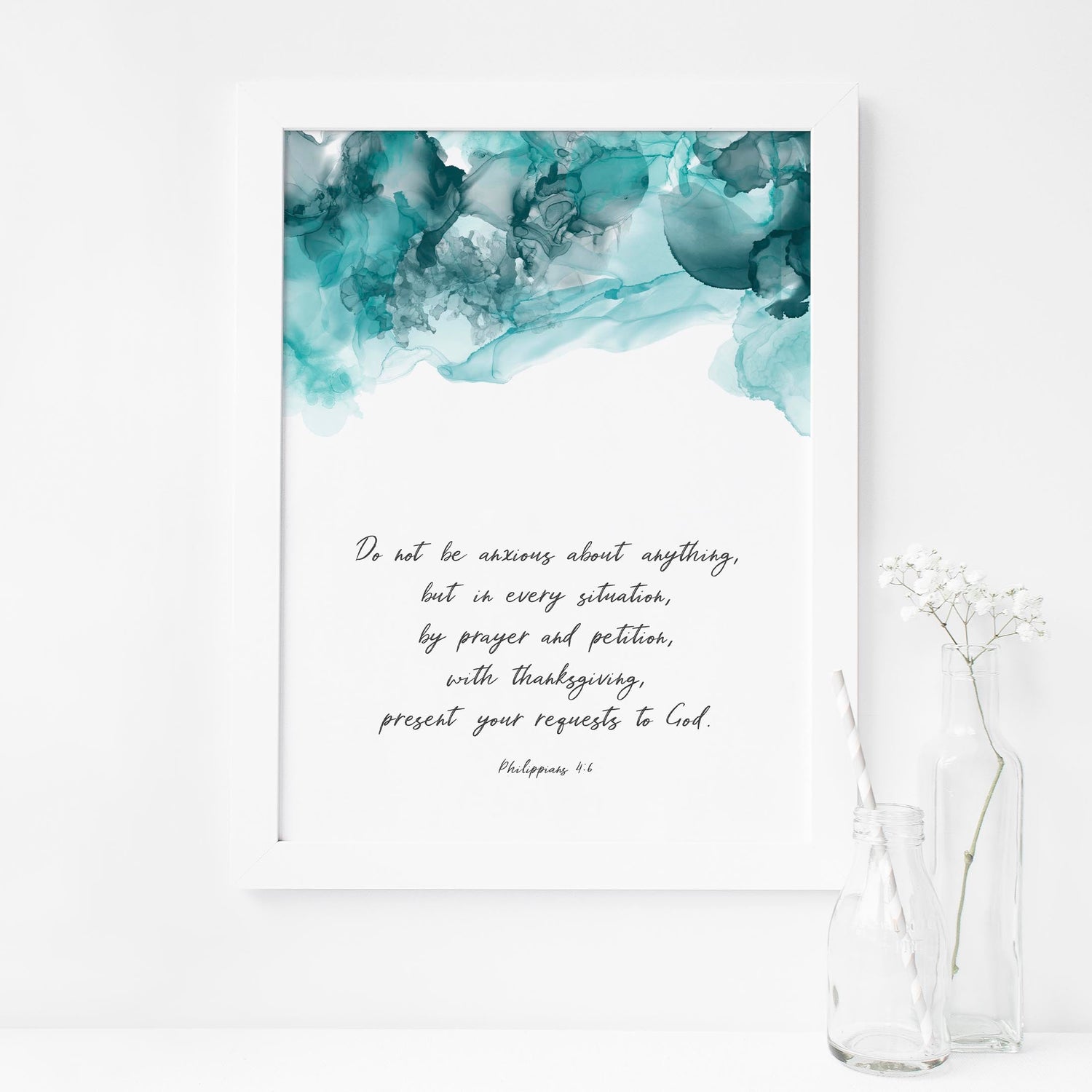 Philippians 4 6 Wall Art Decor, Do Not Be Anxious About Anything Art, philippians 4 6 wall art decor ideas, bedroom art