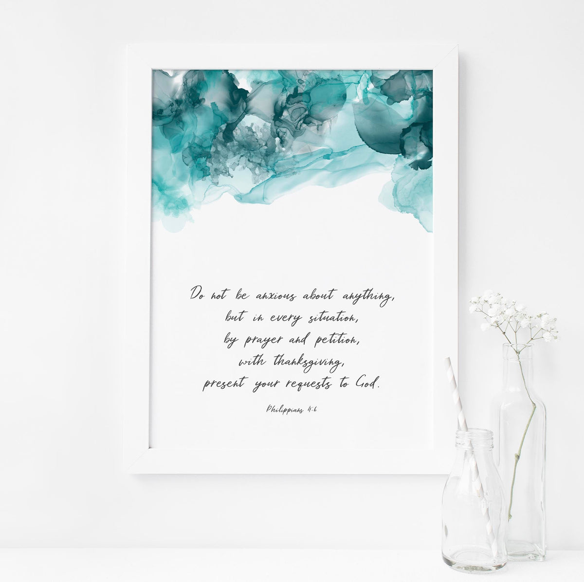 Philippians 4 6 Wall Art Decor, Do Not Be Anxious About Anything Art, philippians 4 6 wall art decor ideas, bedroom art