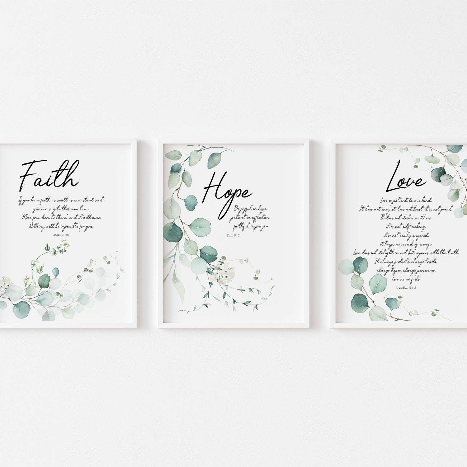 Botanical Christian Wall Decor, christian home decor uk, contemporary christian wall art, christian decor online, art