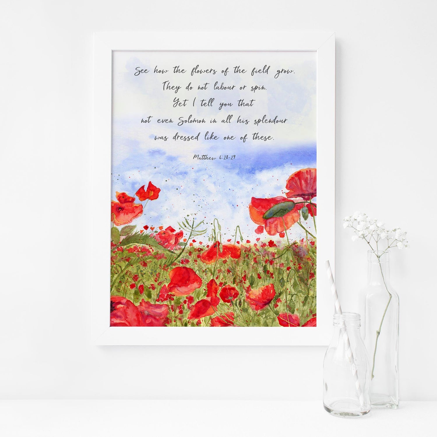 poppy field print, poppy field quote, poppy wall art, poppies art print, bible verse wall art, poppy bible verse, poppies bible verse