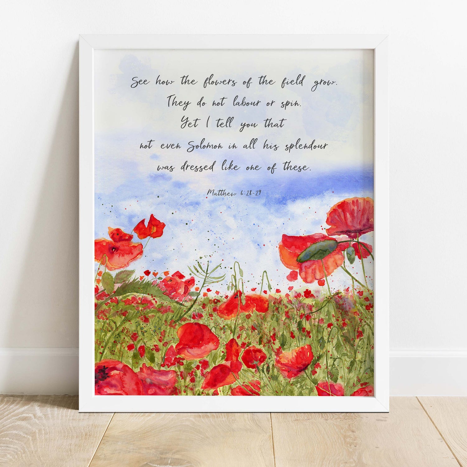see how the flowers print, see how the flowers art, see how the flowers wall art, matthew 6 print, matthew 6 wall art, matthew 6 poster