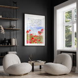 See How the Flowers of the Field Grow in Watercolour Painting Print, Matthew 6:28-29 Bible Verse Watercolour Decor