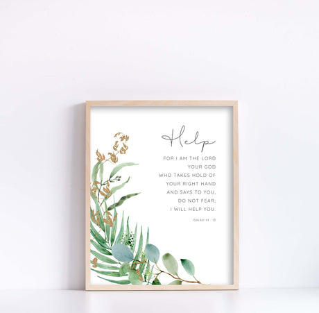 isaiah 41 decor, isaiah 41 quote print, isaiah 41 prints, isaiah 41 art prints, botanical scripture art, botanical scripture decor