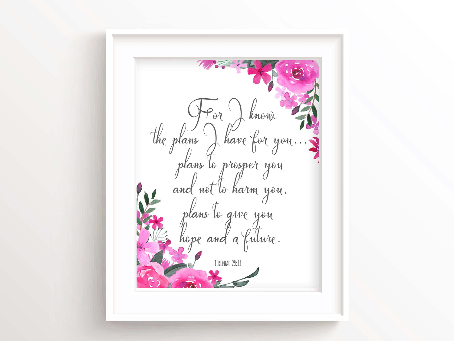 for i know the plans i have for you picture, watercolour bible verse wall art, jeremiah 29 11 print, bible verse print