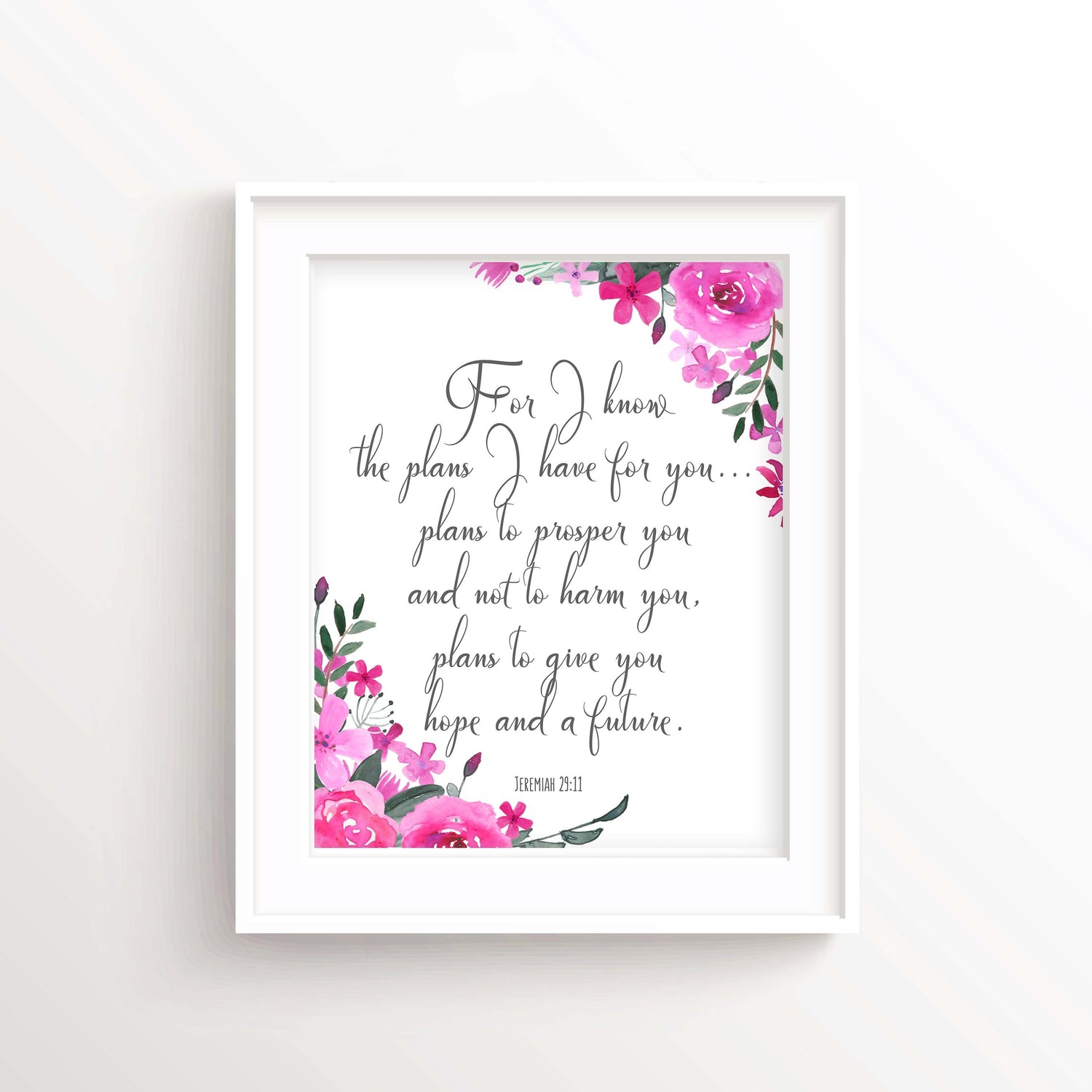 for i know the plans i have for you picture, watercolour bible verse wall art, jeremiah 29 11 print, bible verse print