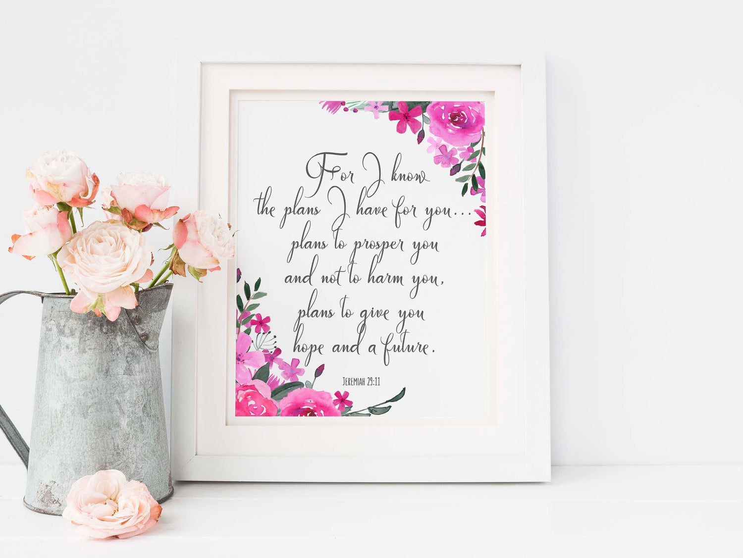 Bible Verse Jeremiah 29 11 Poster, For I Know The Plans I Have For You, Jeremiah 29 Print, Jeremiah 29 Printable Gift