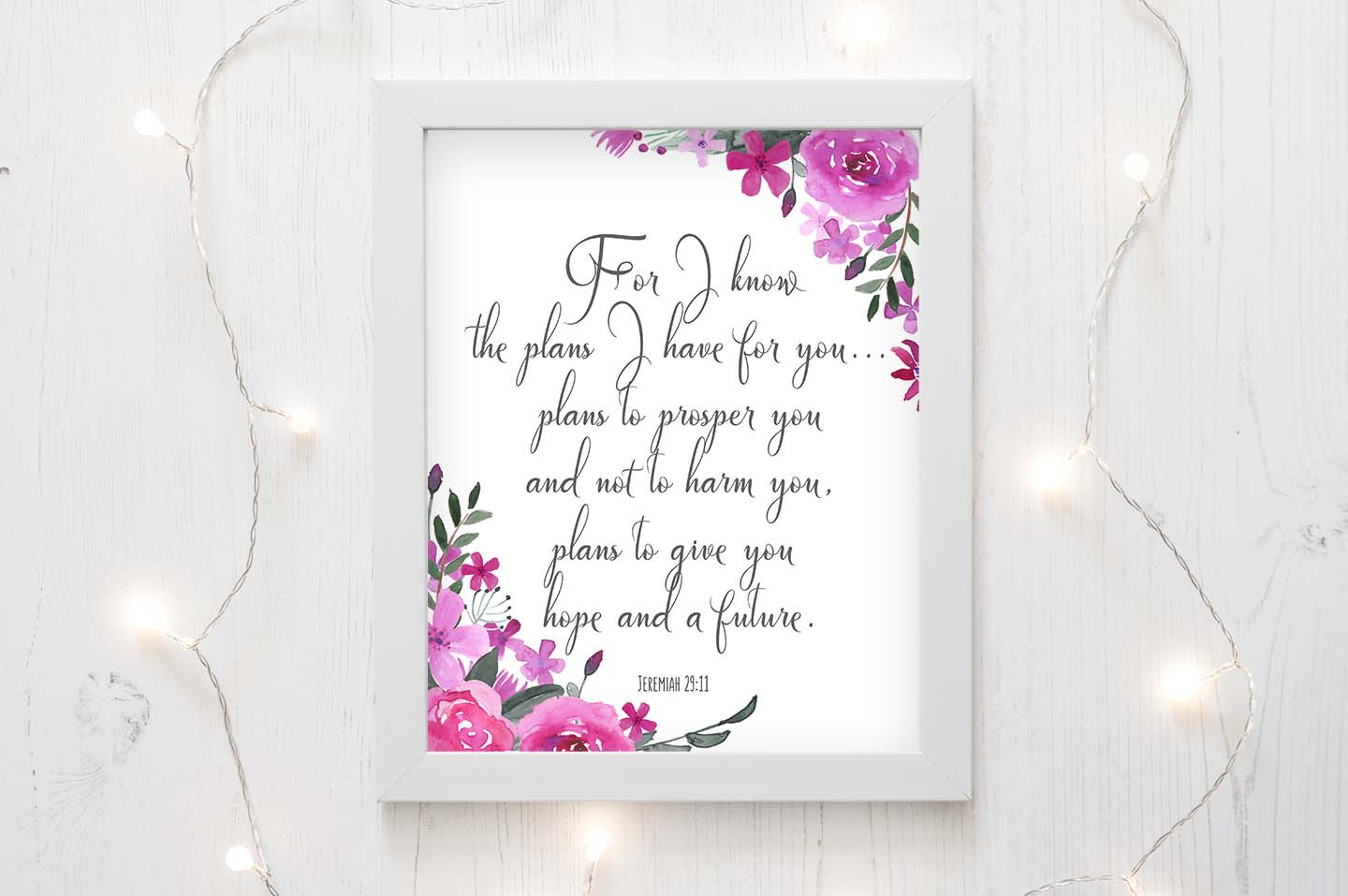 Floral Bible Verse Print, Nursery Bible Print, Bible Verse Wall Decor, Nursery Bible Art, christian wall art prints