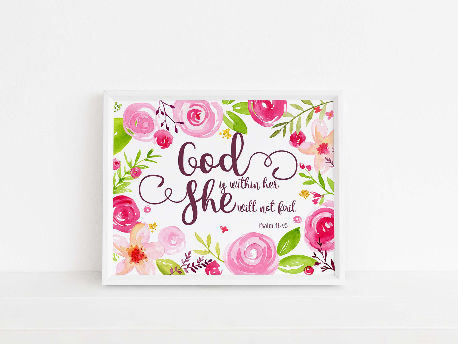 Floral bible verses, floral bible verse print, christian gifts for women, girls nursery bible verse, floral scripture