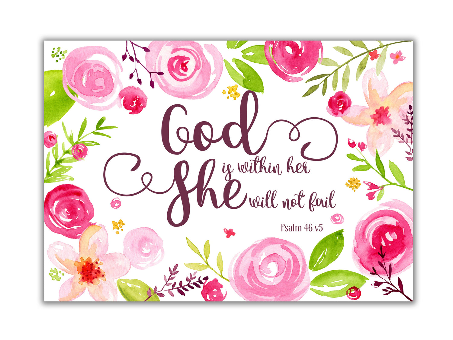 Floral Bible Verse Poster, inspirational bible verses for women, comforting bible verse prints for wom