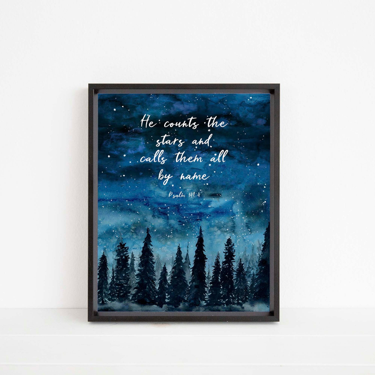 psalm 147 4 decor, psalm 147 4 gift, psalm 147 4 picture, christian wall art, christian decor, christian prints, christian art