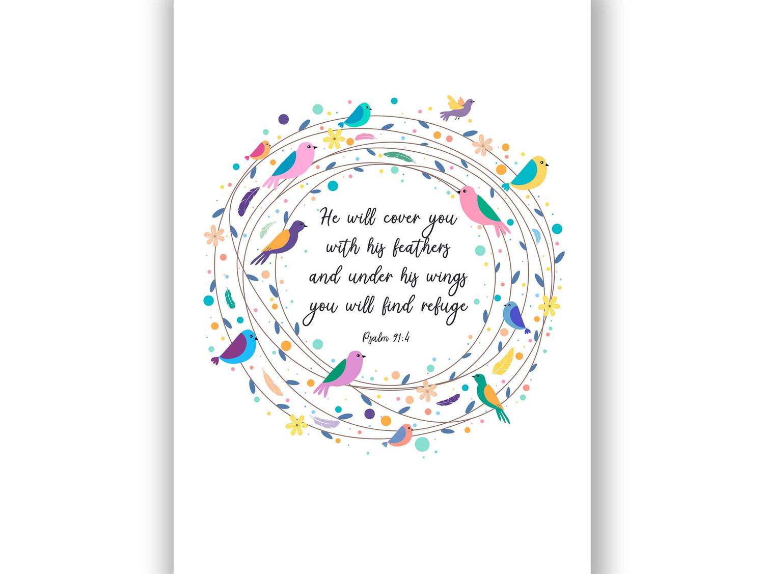 Psalm 91 Picture, feather bible quotes, feather bible scripture, bible verses about refuge, bible verses about feathers