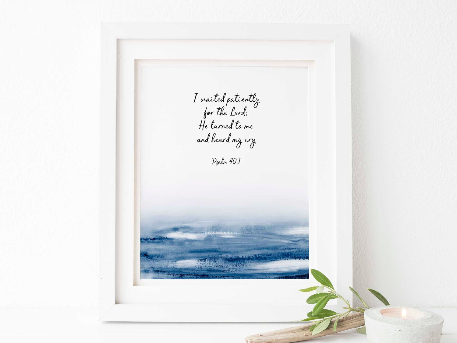 I waited patiently wall art, I waited Patiently Print, I waited patiently printable, I waited patiently decor, Psalm 40 printable