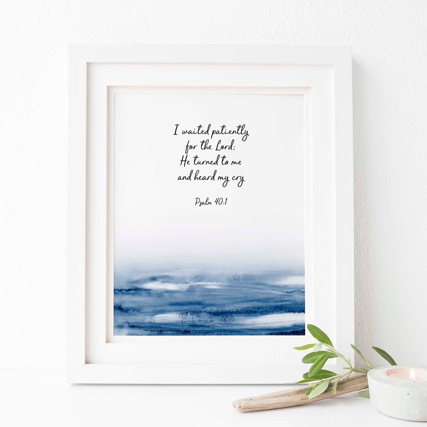 I waited patiently wall art, I waited Patiently Print, I waited patiently printable, I waited patiently decor, Psalm 40 printable