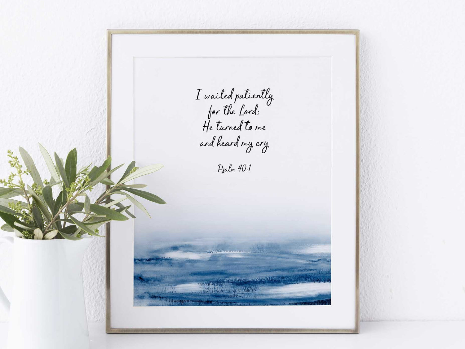 psalm 40 printable, psalm 40 art print, psalm 40 poster, abstract christian prints, abstract bible verse wall art, abstract bible verse art