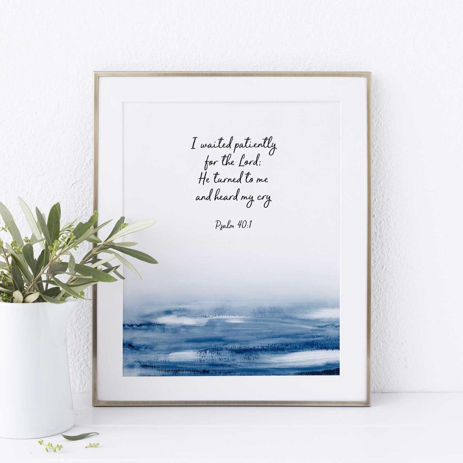 psalm 40 printable, psalm 40 art print, psalm 40 poster, abstract christian prints, abstract bible verse wall art, abstract bible verse art