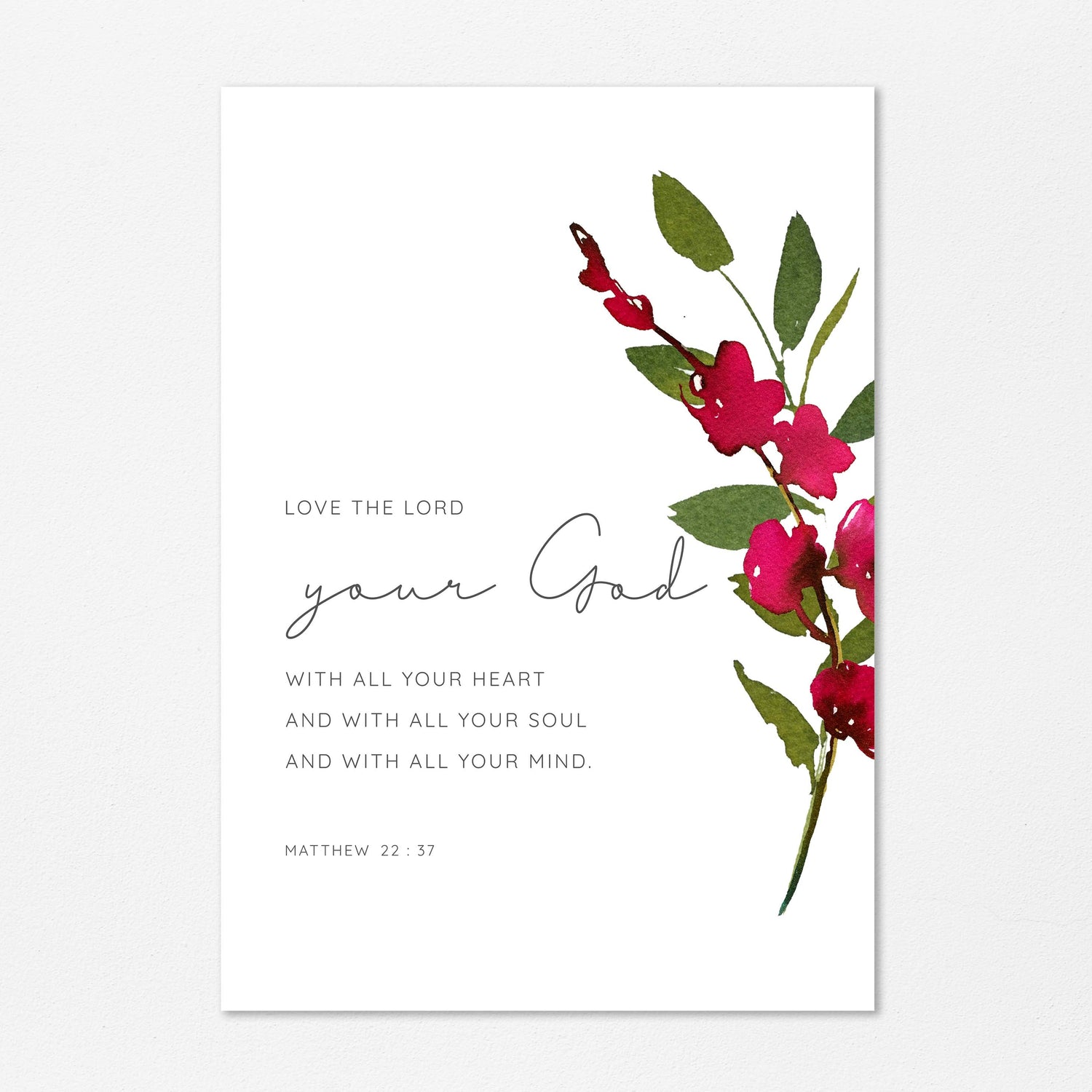 Love the Lord Wall Art, Love the Lord Print, Love the Lord Picture, Love the Lord Decor, Love the Lord Poster, Christian Artist