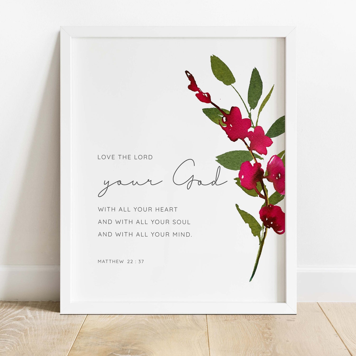 Matthew 22 Print, Matthew 22 Wall Art, matthew 22 Picture, matthew 22 poster, matthew 22 art print, matthew 22 print, love the lord