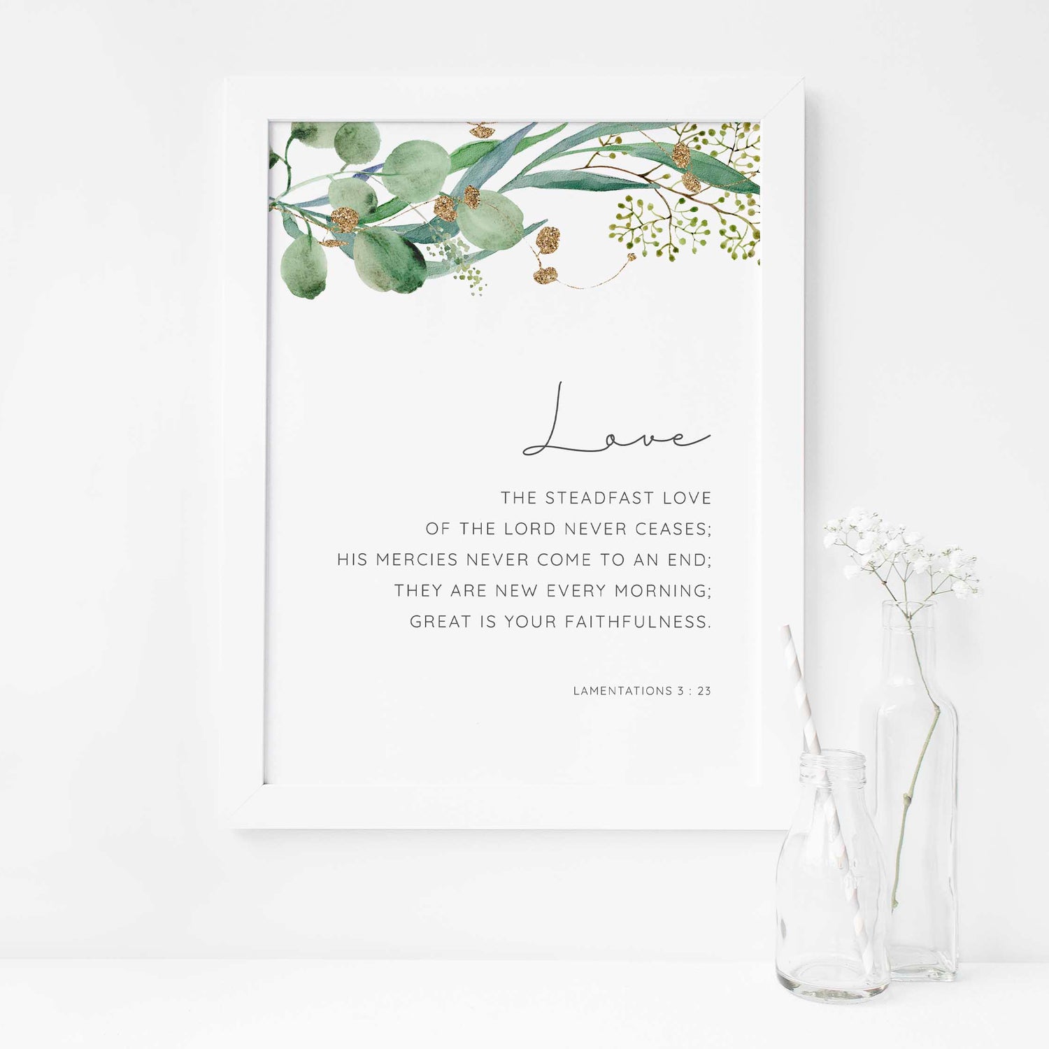 Bible Verse Art Print, Religious Wall Decor, comforting bible verse, Bible Verses Religious Faith Gift, Modern Christian Art