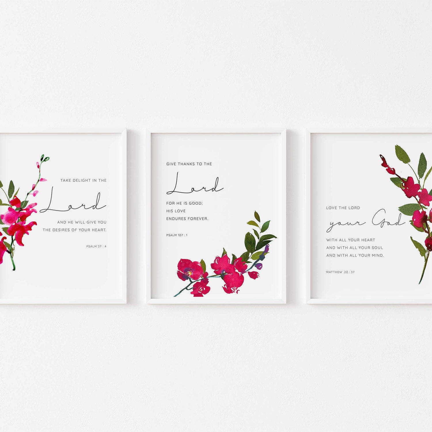 Love the Lord your God print, Psalm 107 print, Love the Lord your God Wall Art, Psalm 107 Wall Art, Psalm 107 printable