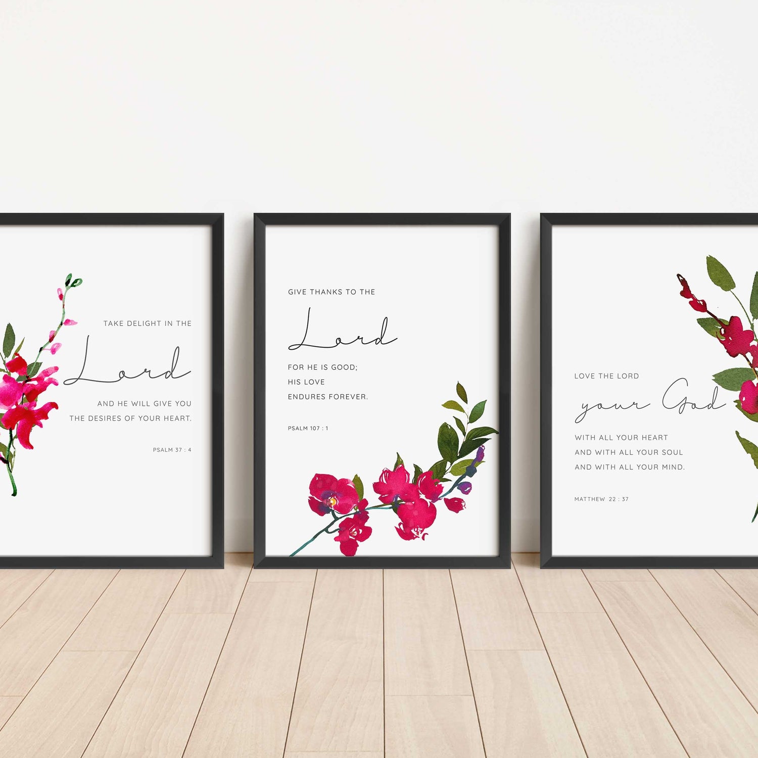 Christian Poster, Bedroom Quote Prints, Custom Bible Verse, Scripture Quotes, floral bible verse prints, floral scripture prints