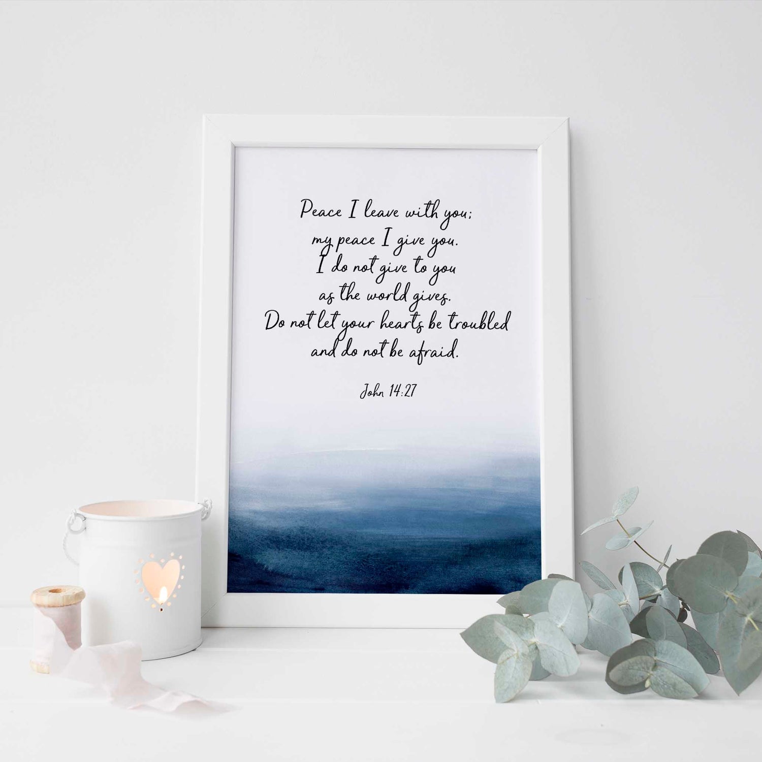 Bible Verse Wall Art Bathroom, Religious Wall Art, Abstract Christian Art, abstract christian wall art, peace art, peaceful wall art