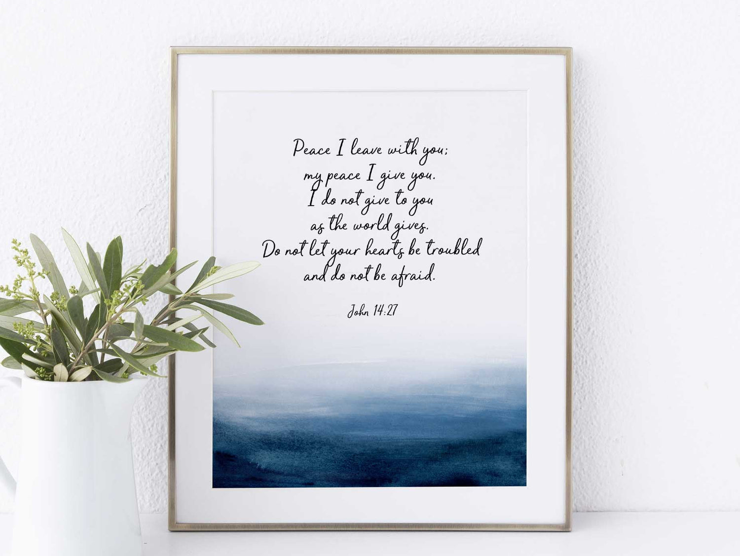 john 14 art, john 14 print, peace i leave with you wall art, peace christian art, bathroom bible verses, bathroom scripture art