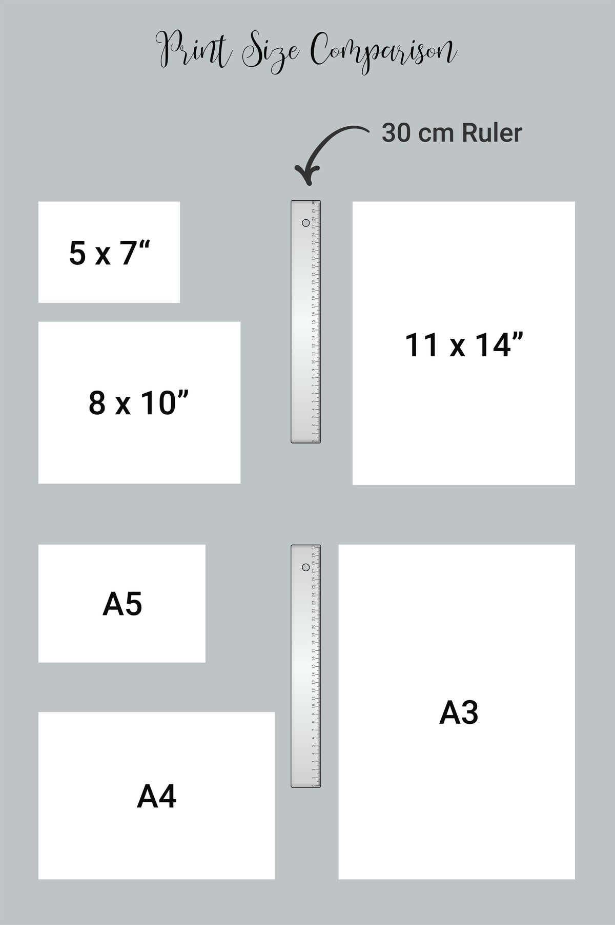 Christian Wall Art - Print Size Comparison