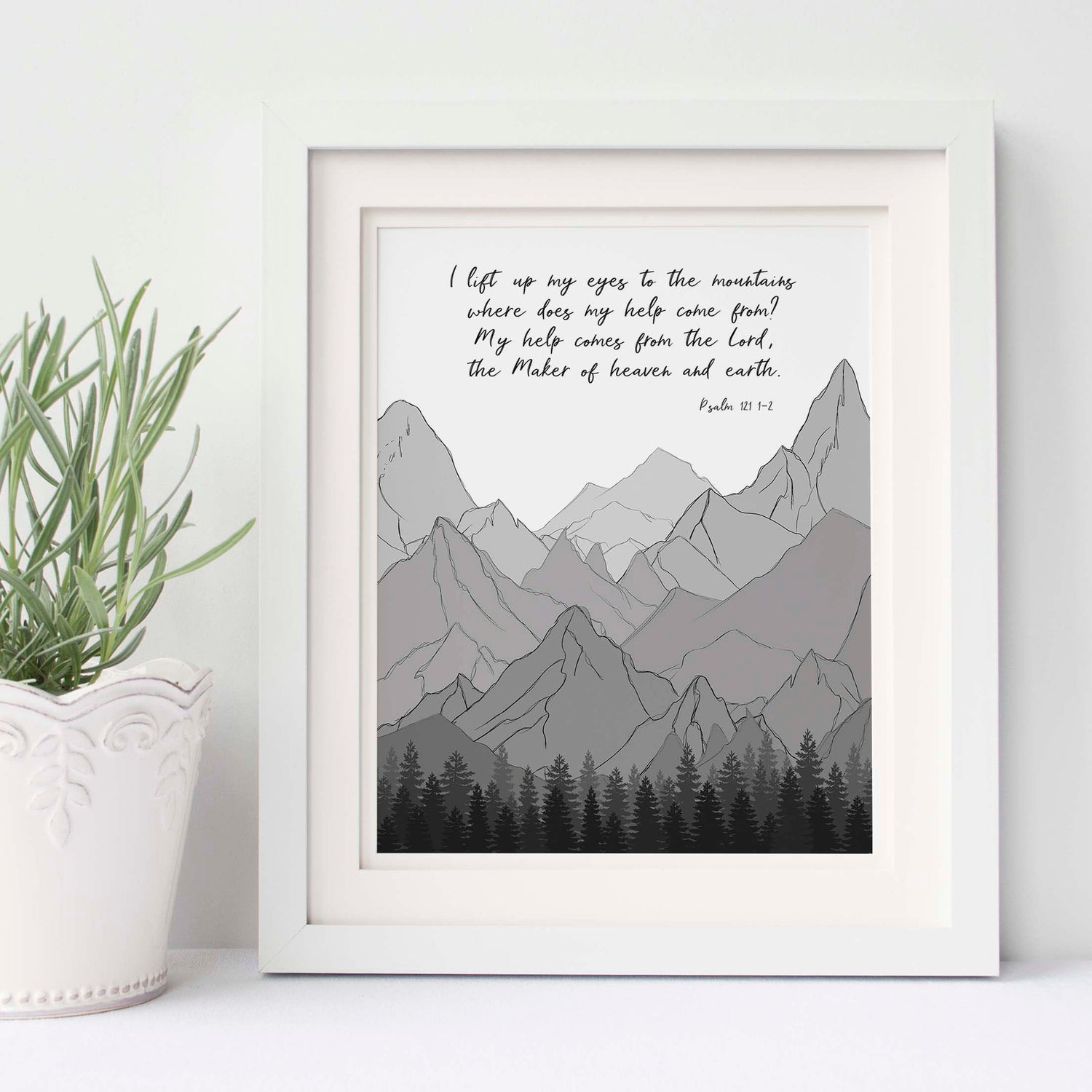 Psalm 121 Wall Decor, Psalm 121 Printable, Custom quote print, psalm 121 printable version, Bible Verse Printable
