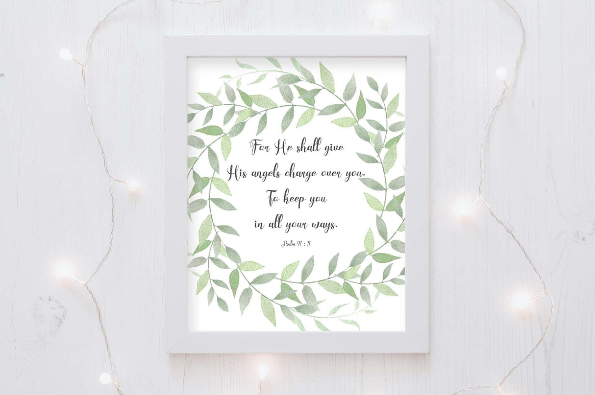 Psalm 91 Wall Art, Communion Art Prints, Communion Gift Ideas UK, communion present ideas