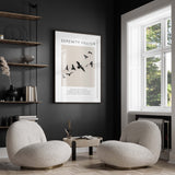 Neutral Serenity Prayer Wall Art Print, Birds on Beige Serenity Prayer Poster, Serenity Prayer Decor with Birds, serene prayer decor