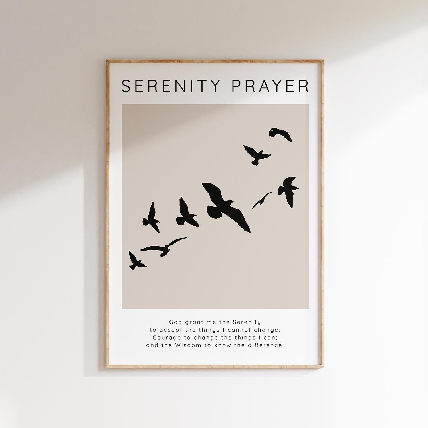 Grant Me The Serenity Prayer Wall Art Print, Recovery Gifts For Him, sobriety gift, sober gift, prayer wall decor, mental health gifts