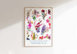 Proverbs 31:25 Floral Bible Verse Print, Modern Christian Home Decor, contemporary Inspirational floral Bible verse print