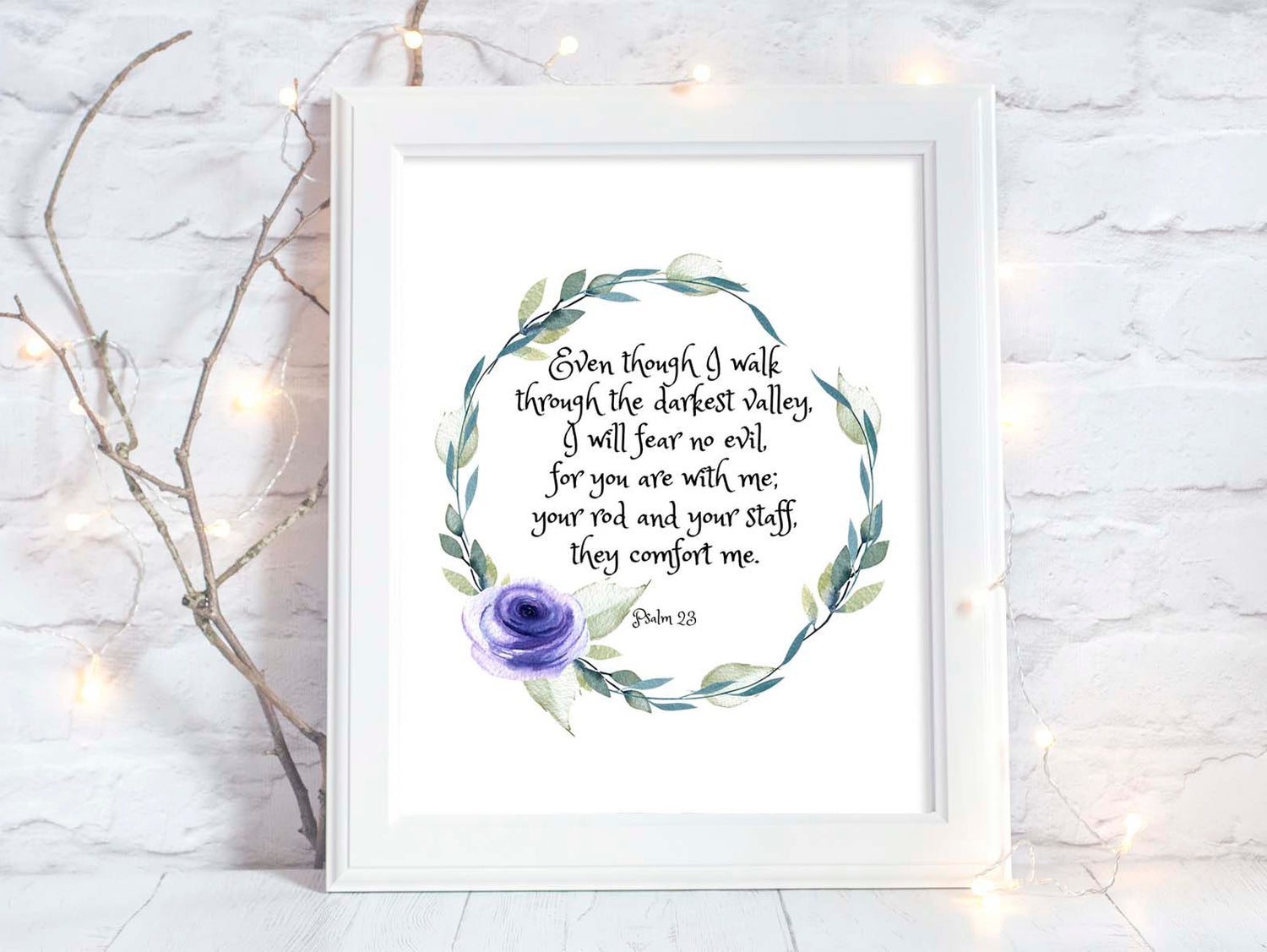 Scripture Decor, floral christian gift, Christian Wall Art, Scripture Art, Bible Verse Prints UK, Floral Bible Verse Print