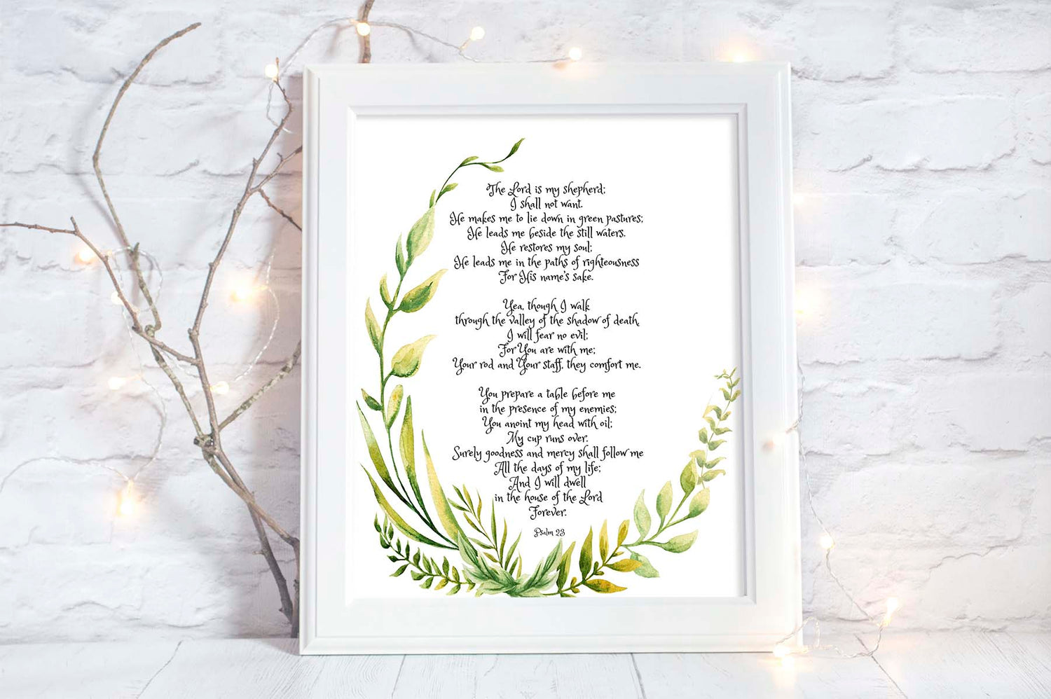 Psalm 23 Printable Art, Psalm 23, Bible printables, my cup is, bible verse wal art print, bible verses for encouragement