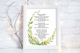 Psalm 23 Printable Art, Psalm 23, Bible printables, my cup is, bible verse wal art print, bible verses for encouragement