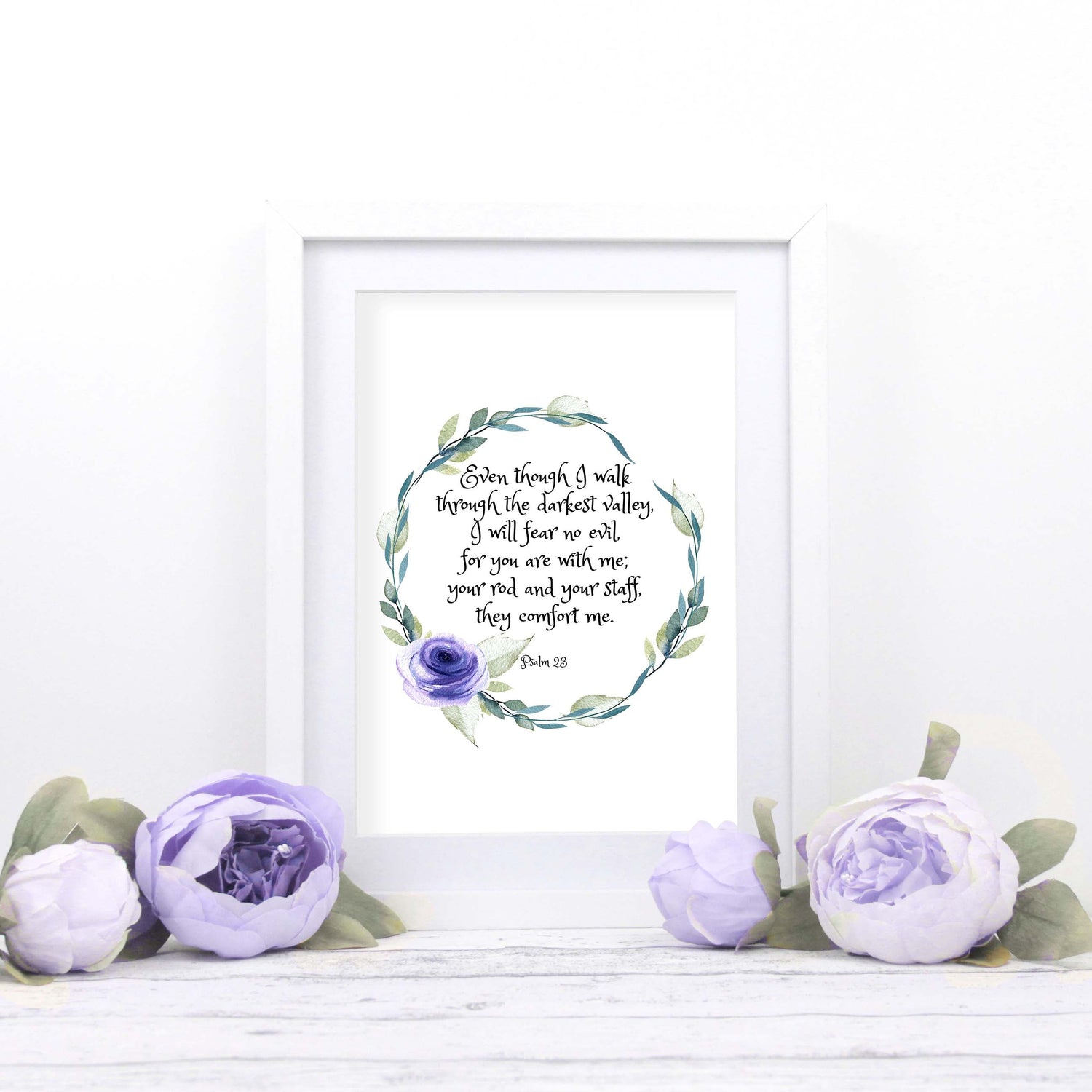 Psalm 23 Printable Art, Psalm 23, Bible printables, my cup is, bible verse wal art print, bible verses for encouragement