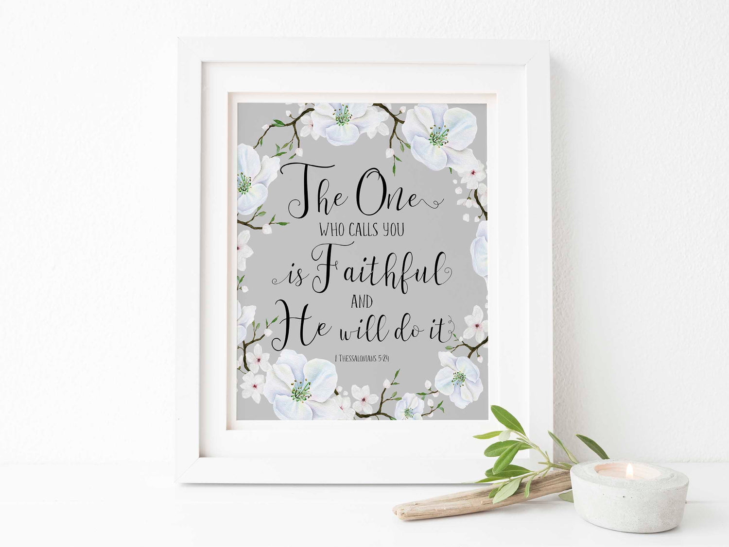 Bible Verse Art Print, Bible Verse Posters UK, 1 Thessalonians 5 24 Bible Verse Art Print, Bible Verse Posters UK