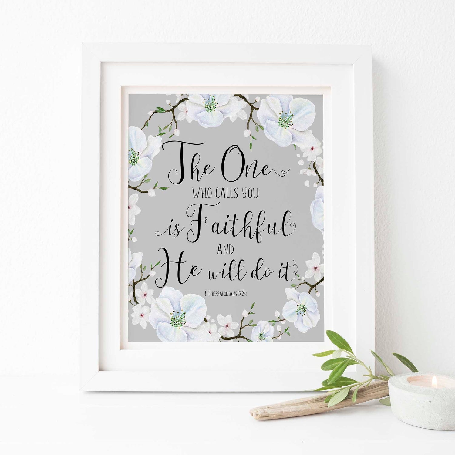 Bible Verse Art Print, Bible Verse Posters UK, 1 Thessalonians 5 24 Bible Verse Art Print, Bible Verse Posters UK