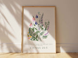 Inspirational wall art with Bible verse about healing and tears, I will heal you scripture art