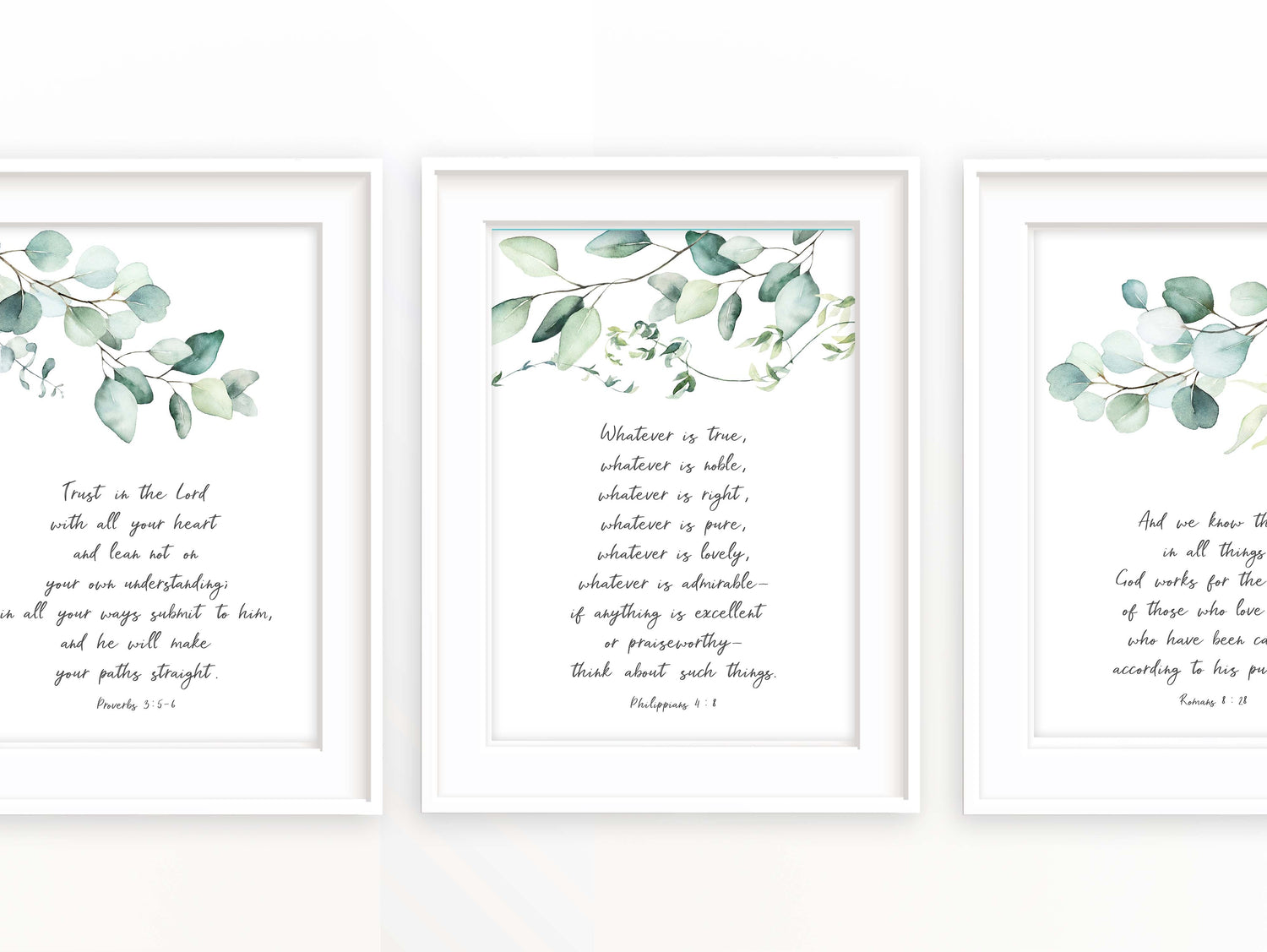 botanical prints uk, botanical picture sets, scripture wall art uk, modern christian art, modern christian artist