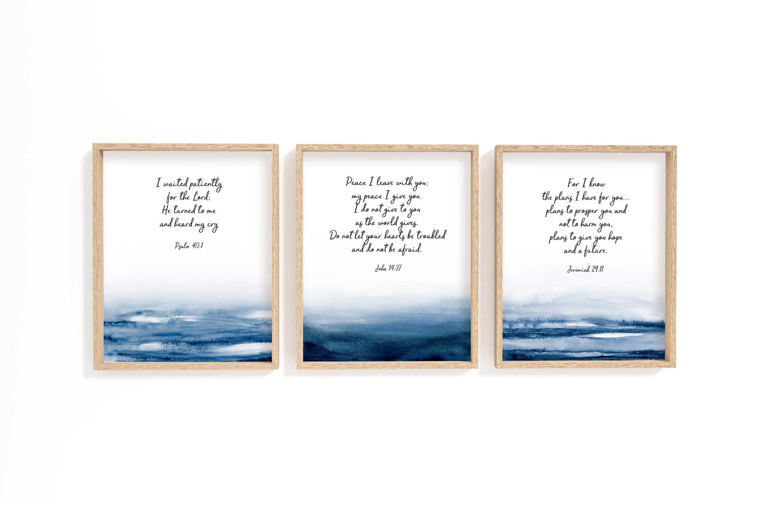 Abstract Art Scripture Encouraging Christian Wall Art Print Set of 3, Abstract Bible Verses