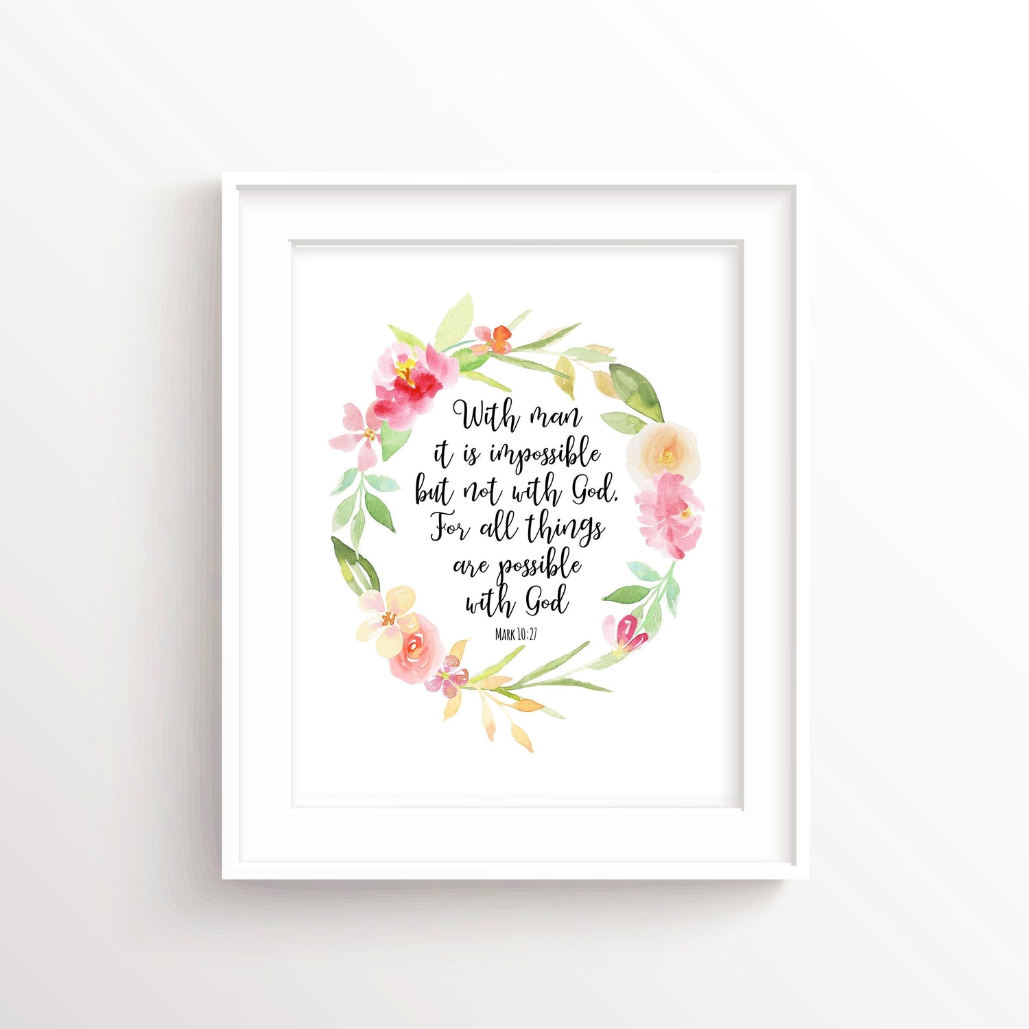 with man it is impossible printable quote, bible verses about not giving up, encouraging scripture pictures